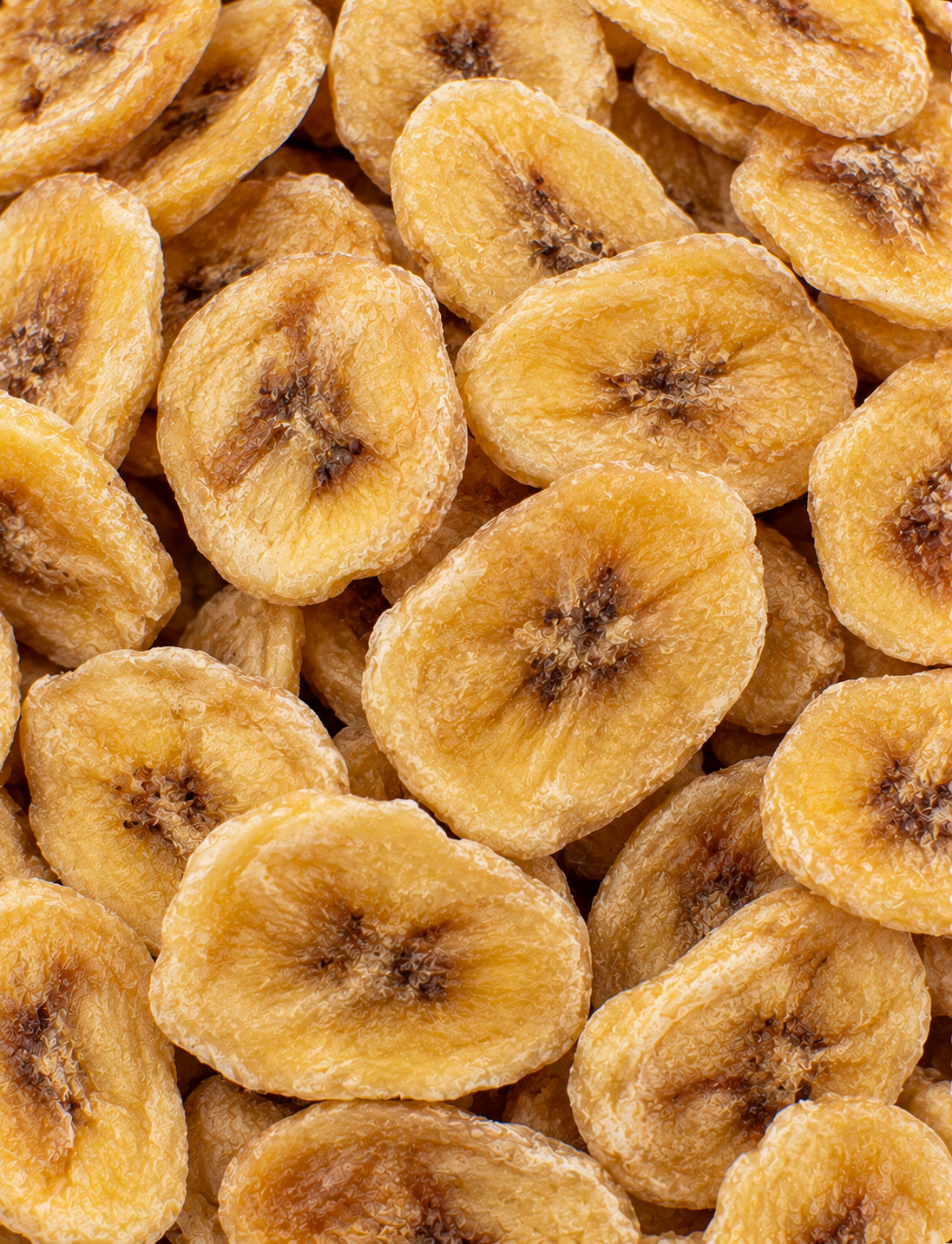 Chrupiące krążki suszonych bananów